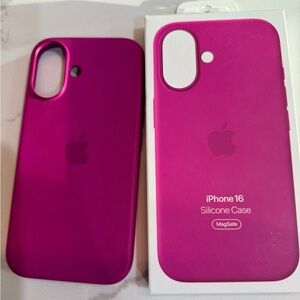 Apple iPhone 16 Case - Fuchsia Silicone